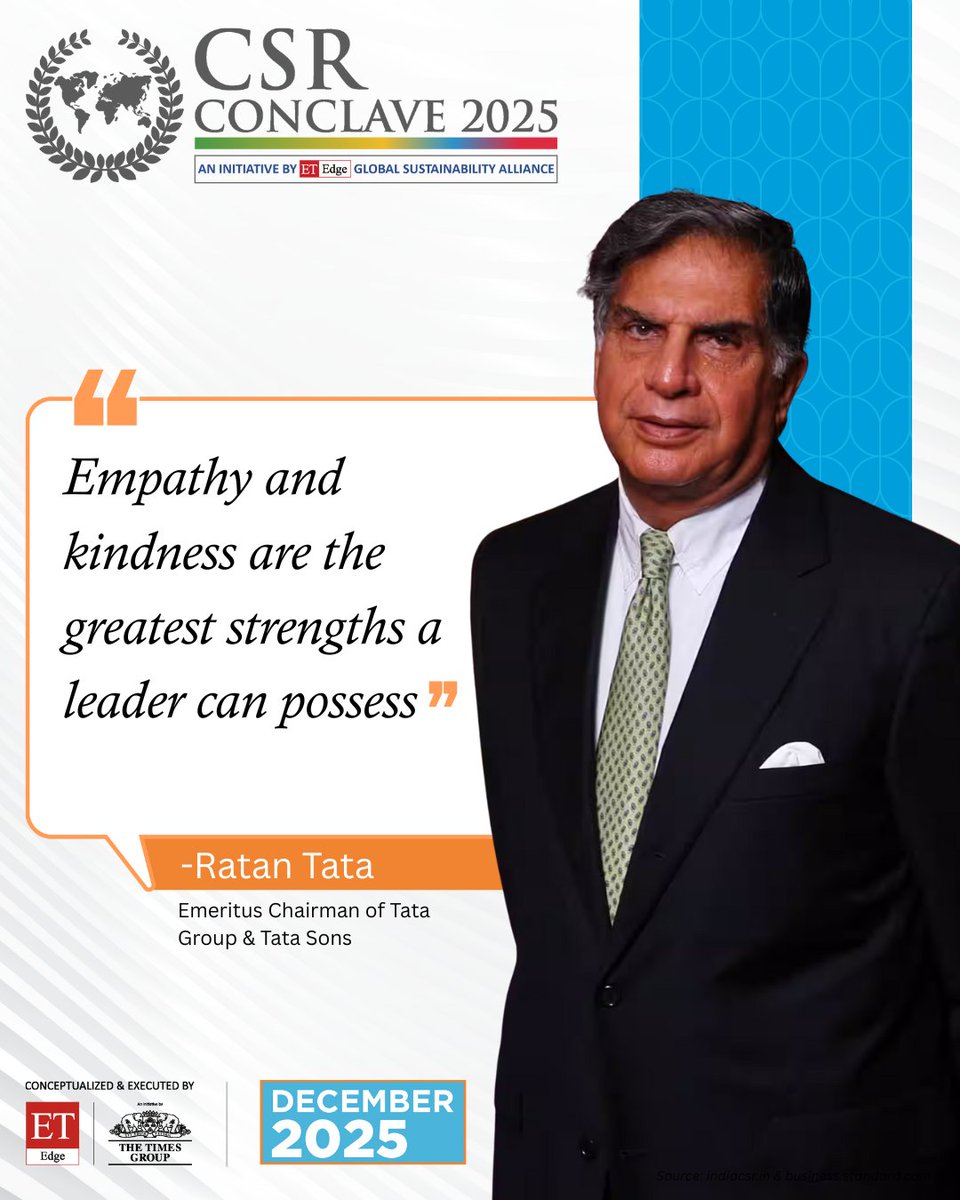 “Empathy and kindness are the greatest strengths a leader can possess.”​
 — Ratan Tata​

True leadership is defined not by authority, but by compassion — by the courage to uplift communities, empower the underserved, and transform challenges into opportunities. Today, CSR is no