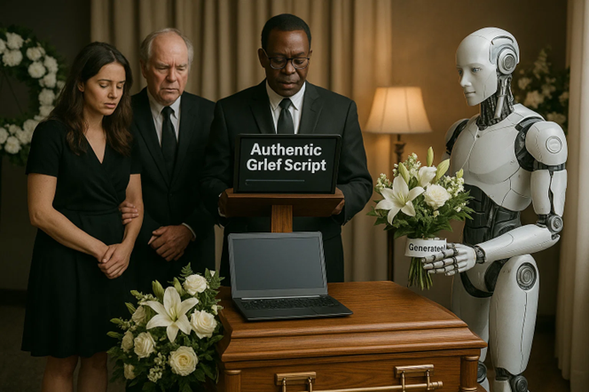Aloofalooo's tweet photo. AI didn't kill creativity. We handed it over and said "can you make this sound more professional?"

We were already dead inside. The robot just made it official.

#Ai #AfghanistanAndPakistan #thisisme https://t.co/u3PSoTczxm