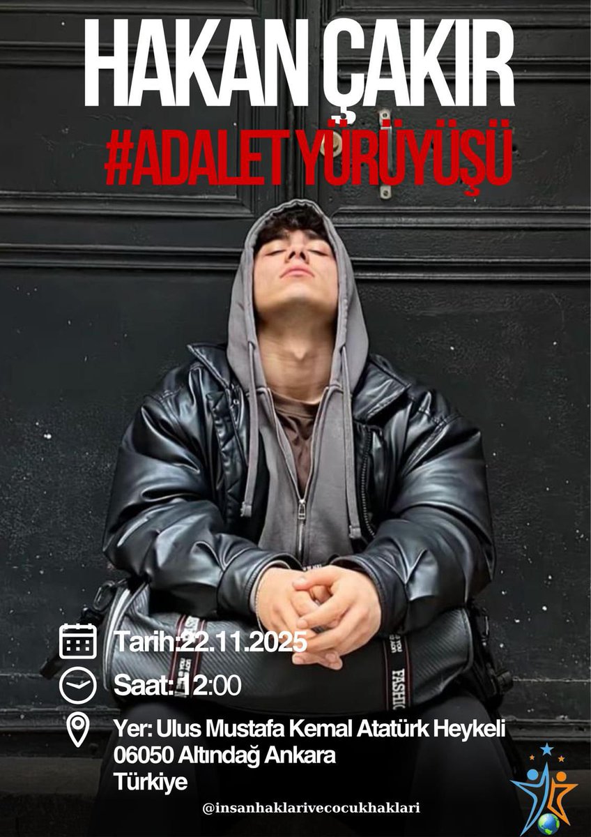 melisahakancakr's tweet image. Adalet yürüyüşü sadece abim Hakan için değil.
Çocuğu için endişelenen anne babalar için
Soğuk toprak altında adalet bekleyen onlarca binlerce insan için, şiddet gören kadınlarımız için.
Bir ülkenin vicdanı için
Adalet birimize değil hepimize lazım.
#HakanÇakır