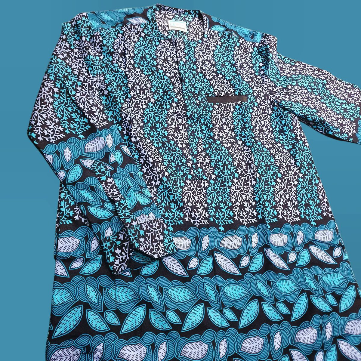 Qollars's tweet image. Qollars Mixed Print Ankara Kaftan ➿️

#lookfresh😎