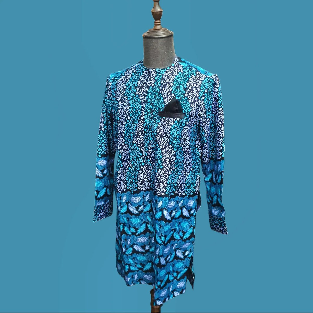 Qollars's tweet image. Qollars Mixed Print Ankara Kaftan ➿️

#lookfresh😎