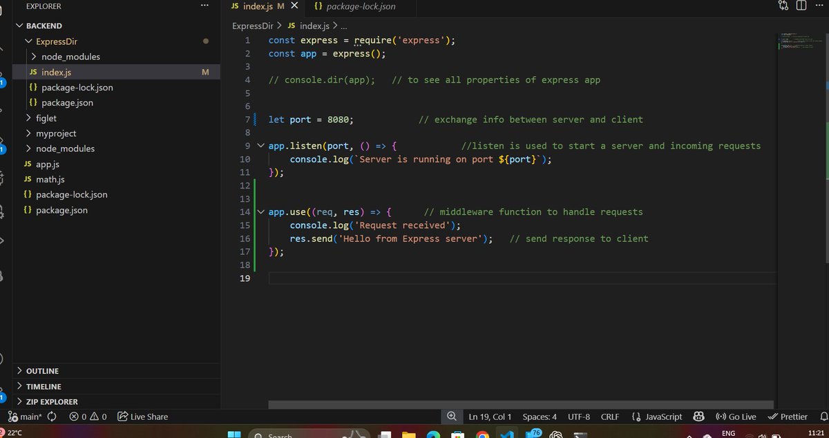 Vishal_VP_'s tweet image. Day 74✅ of #100DaysOfCode

More progress with #ExpressJS

• Learned about routing — organizing different URL and responses

• Installed nodemon to auto-restart the server

• Practiced creating multiple routes and handling them cleanly

#NodeJS #backenddevloper #CodingJourney