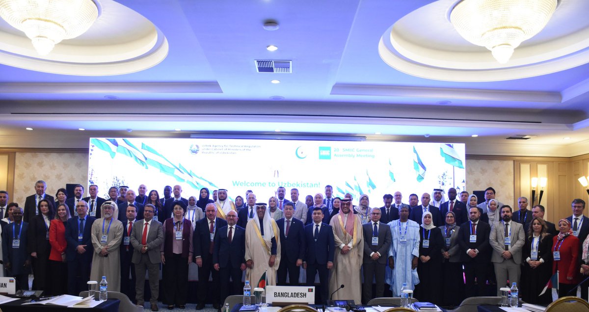 Özbekistan’ın başkenti Taşkent’te SMIIC 20. Genel Kurulu’na katılım sağladık.

Toplantıda helal standartları, teknik iş birliği, ortak test ve kalibrasyon projeleri ile belgelendirme sistemlerinin güçlendirilmesi konuları öne çıktı ve görüşüldü.

Bu toplantının İslam ülkeleri