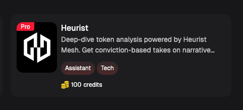 We’ve integrated <a href="/heurist_ai/">Heurist</a> into the app using #x402 payments .

Now ask Heurist anything → get deep-dive token analysis powered by Heurist Mesh: narrative momentum, social sentiment, real conviction takes.

Try it now: jiren.ai/character/expl…