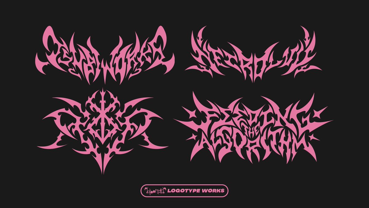 bloooomaru's tweet image. Hello! I&apos;m Bloomaru.

I&apos;m accepting logotype commissions with cyber sigilism, metal and Y2K style.

DM me if you are interested, and you can check the link in my bio for more info.

Thank you so much and have a great day! 🌸🩷

#logotype #commission #cybersigilism #metallogo