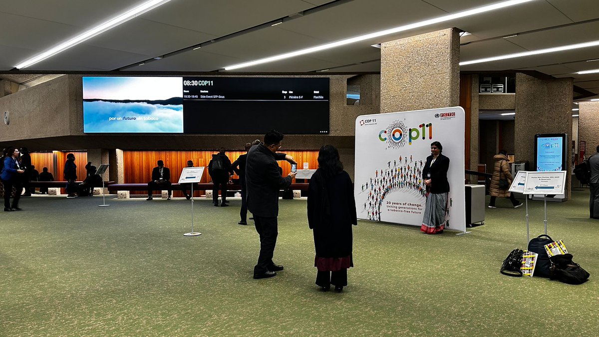 GENetwork's tweet image. It&apos;s Day 2⃣ at #FCTCCOP11! 

With a busy agenda ahead, delegates are meeting in regional meetings before reconvening in plenary to discuss global progress in implementing of @FCTCofficial, election of officers &amp;amp; more.

▶ fctc.who.int/convention/con…