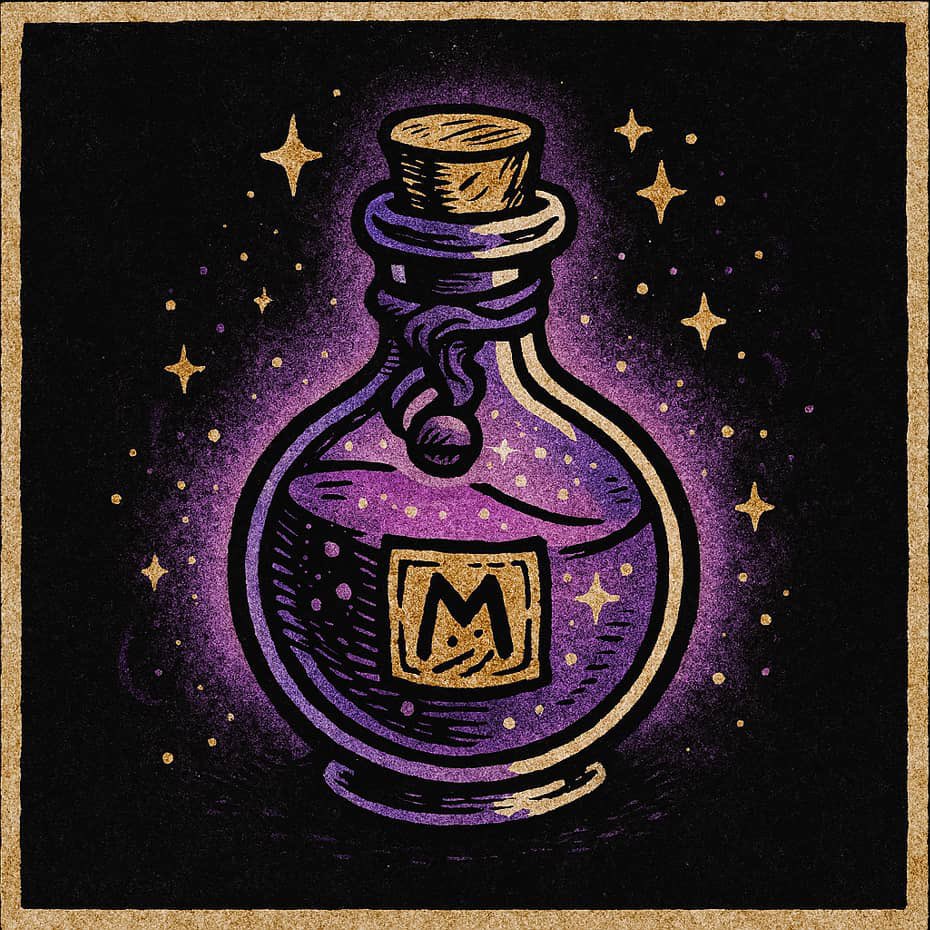_Sweetter's tweet image. Just uncorked this beauty from @mysticdaosol 🧪✨ Purple potion swirling with stars and pure alchemy vibes.  
Is this the rarest bottle on @magicswapppro yet? 👀  GM to everyone chasing on chain magic 🪄 
#MysticDAO #MagicSwap #NFTCollectibles