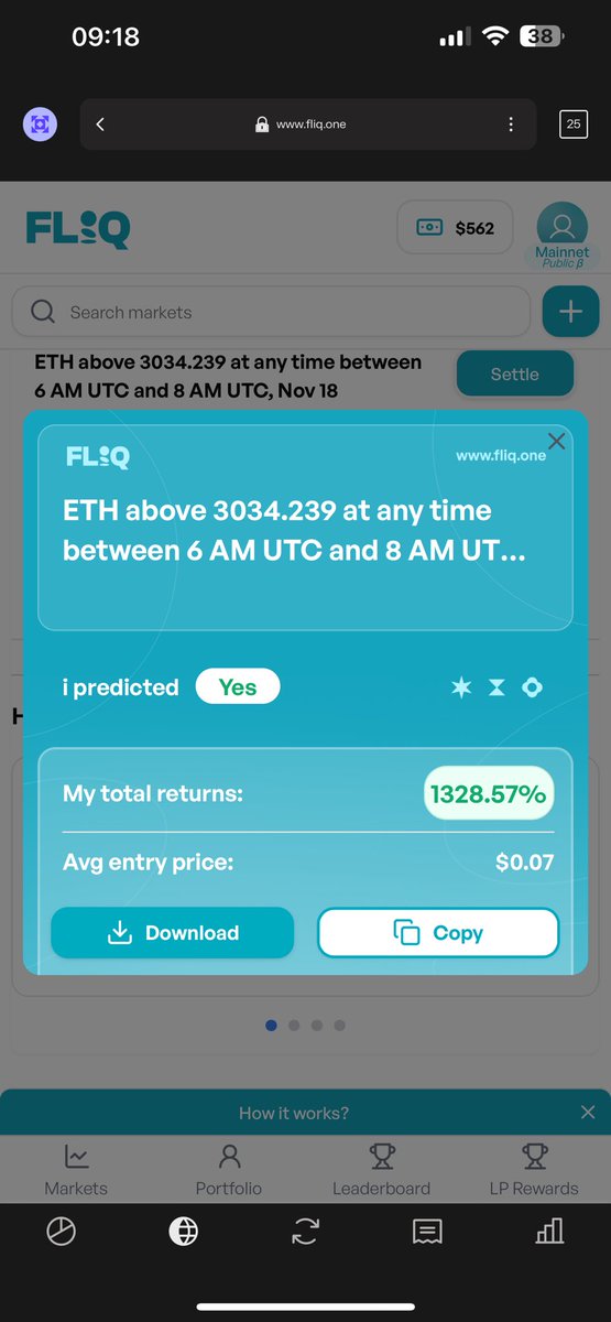 Prediction markets are so fun.
No fear of liquidations.
No market dumps.
Just wins.

It’s simple, predict and win.💰

<a href="/Skyremedy/">Skyremedy (¢ arc)</a> <a href="/predictonfliq/">Fliq Predictions 🗿🌐</a> <a href="/_akshay_n/">akshayn.eth</a>