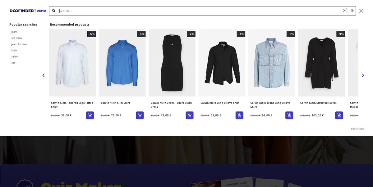 NathanNoCode's tweet image. Beaucoup sous estime l’importance de la recherche sur Shopify.. 🔍 

Avec Doofinder, tu peux avoir :
• des résultats ultra-pertinents
• une auto-suggestion instantanée 
• un impact visuel fort

Si vous avez beaucoup de références produits, ça peut être game changer 👀