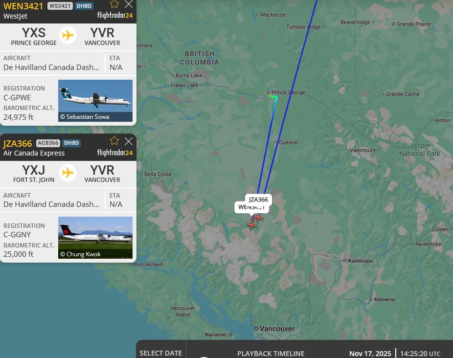 SirListenalot's tweet image. Nov17 1425z ATC: &quot;#WEN3421 in 3 minutes on your right, #JZA366 in 5 minutes on your left: a group of fighters (1 #F18, 2 #B1 I suppose) in the block FL230-240&quot;