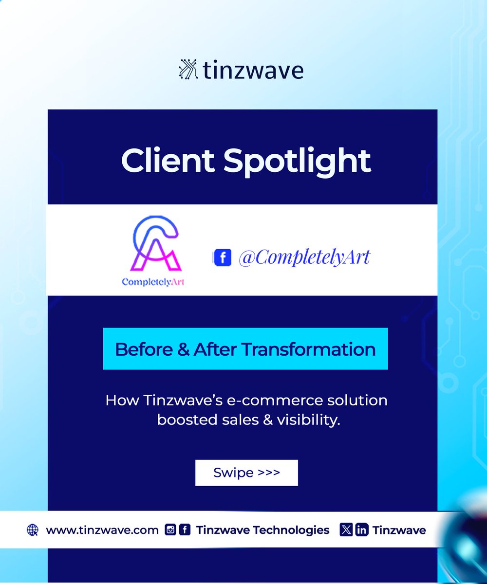 Tinzwave's tweet image. Real innovation delivers real results.
Today’s case study shows how a Tinzwave custom solution helped a business scale faster. 🚀