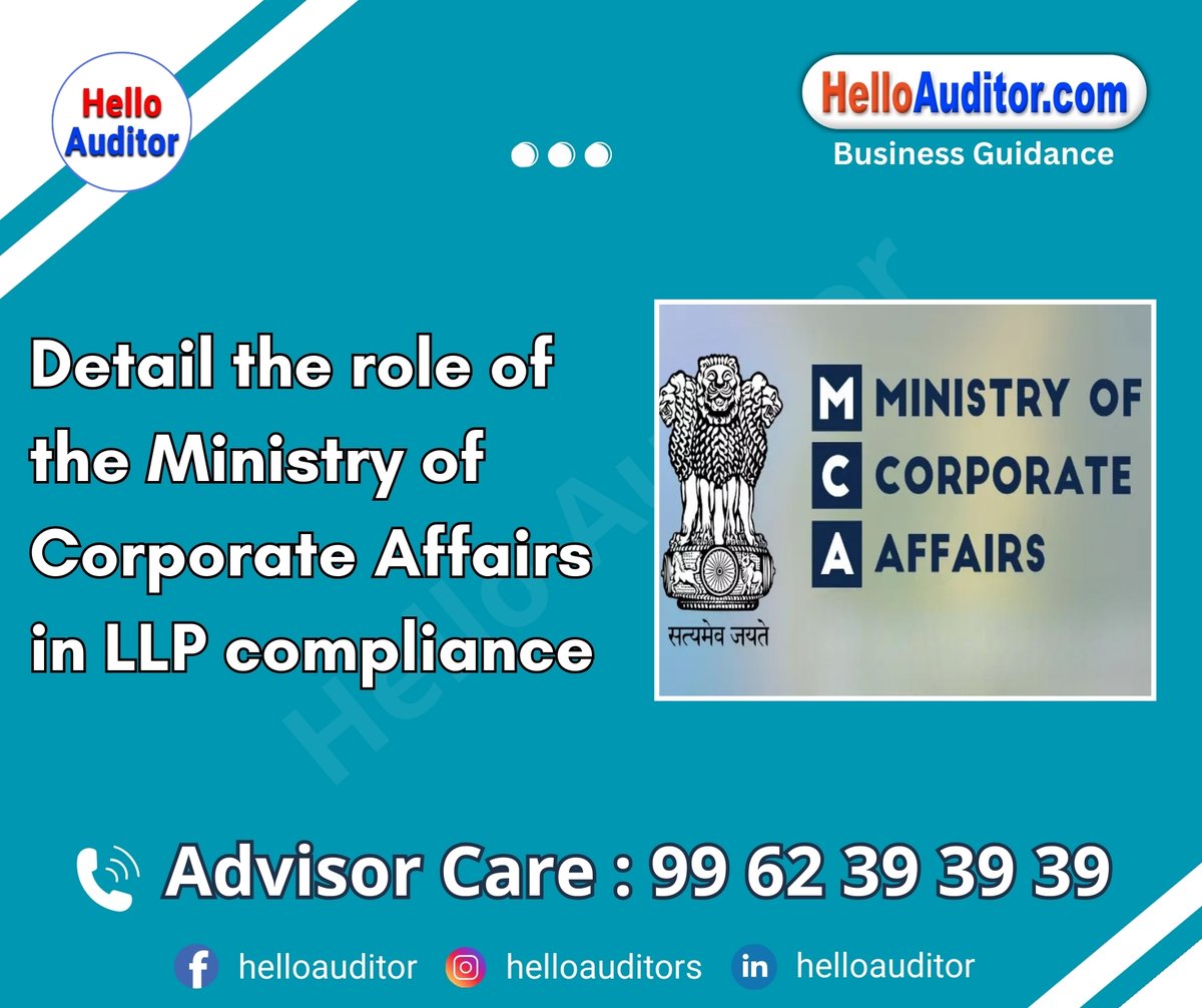 helloauditor's tweet photo. Detail the role of the Ministry of Corporate Affairs in LLP compliance

If you would like more information, please visit the page.
https://t.co/Rg7Nt9sKZG

#ministryofcorporateaffairs #llpcompliance #corporategovernance #businessregulations #llpregistration #compliancematters https://t.co/EQFtmNCYac