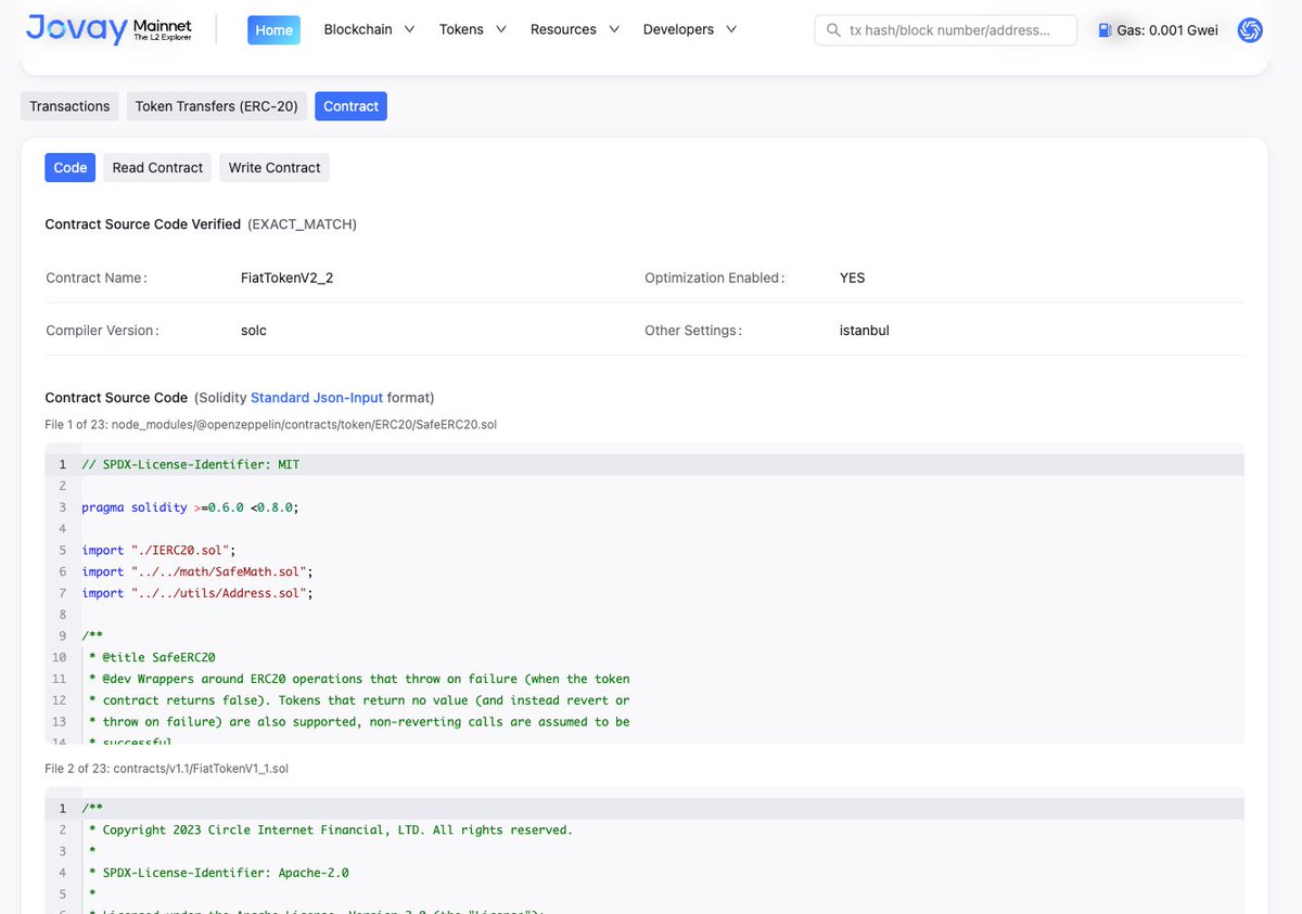 Jovay_zh's tweet image. 🚀 Jovay 区块浏览器已启用 智能合约验证功能！

开发者可上传 Solidity 文件或 Standard Input JSON（标准输入 JSON）来验证合约的源代码，以建立信任和透明度。

这意味着您可以核实链上正在运行的智能合约代码。

指南： docs.jovay.io/developer/veri…

#Jovay #Layer2 #SmartContracts #DevTools…