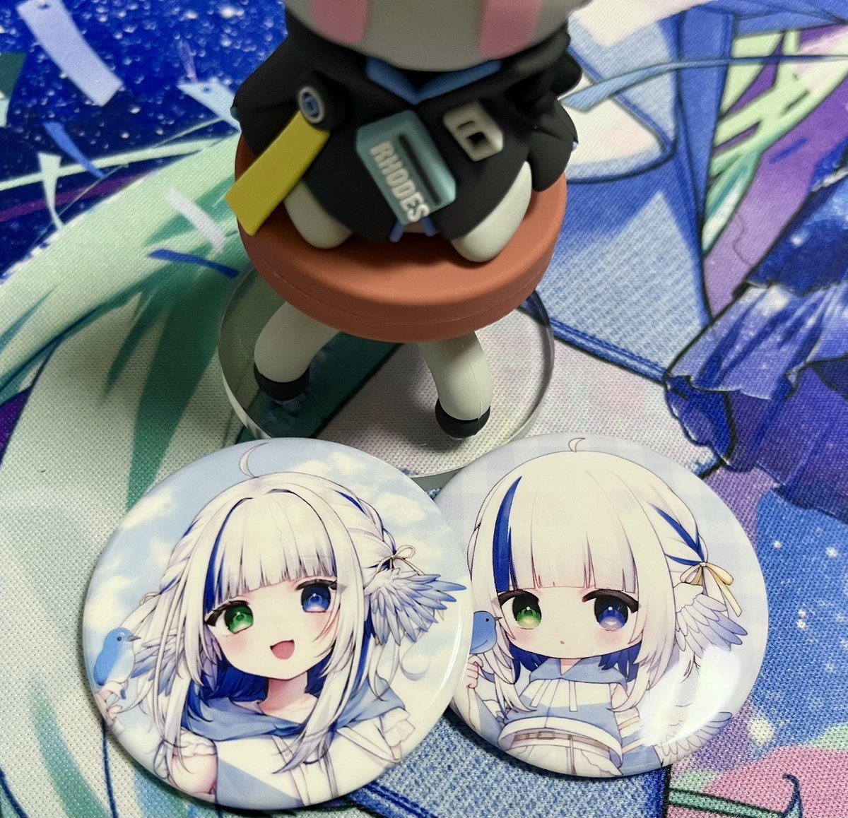 キービジュグッズの缶バッジ届いたー!✨️ かわいいかわいいね( ˘ω