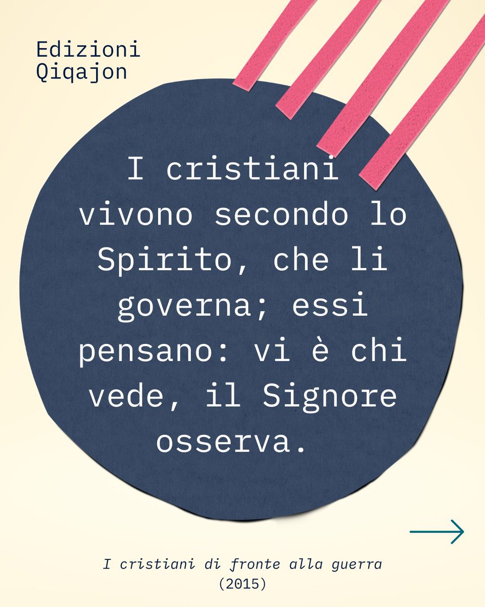 EdizioniQiqajon's tweet image. Non nella violenza, ma nella #fiducia in Dio si manifesta la vera potenza del credente. 

#qiqajon #edizioniqiqajon #monasterodibose #pace #pacegiusta #peterwalpot #spiritualità #fede #veravittoria #cristianesimo #interiorità #tradizionecristiana #libri #letture