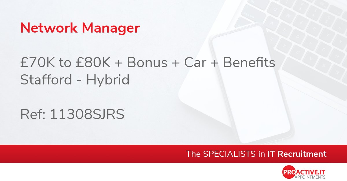 ProactiveIT_UK's tweet image. The successful applicant will combine strategic oversight with hands-on leadership, ensuring scalable and reliable infrastructure that provides 24/7 support to the business.
proactive.it/job/network-ma…
#Retail #Manufacturing #Logistics #Cisco #SDWan