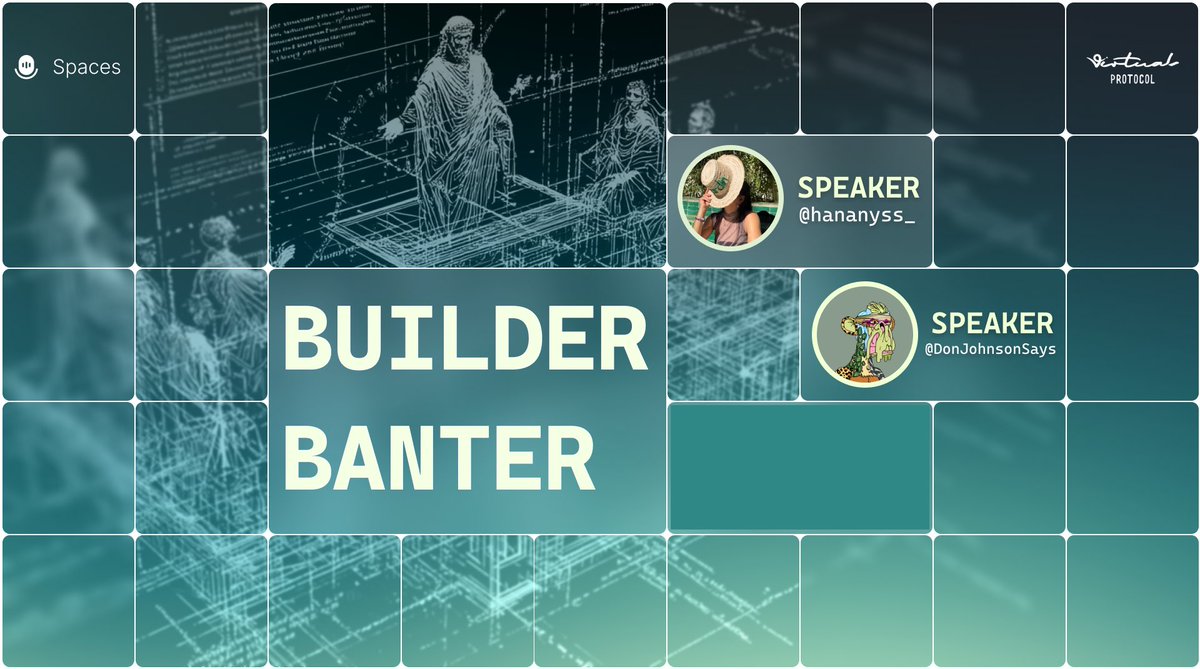 virtuals_io's tweet image. Builder Banter by Virtuals Protocol #8
Betting on Prediction Markets with AI

📅 Tuesday, Nov 18 · 10 PM SGT  
🎙️ Live on X Spaces   

Join below👇