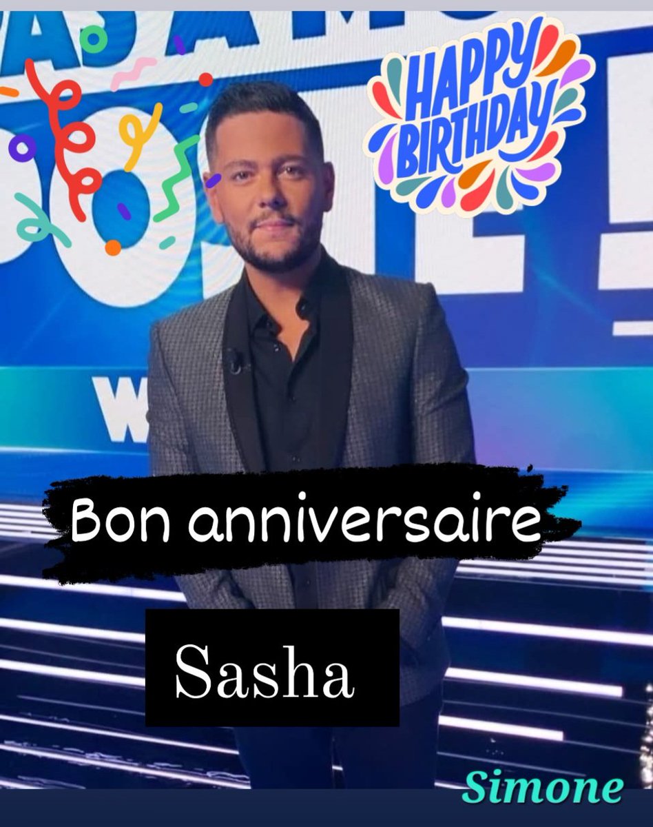 <a href="/sashaelbaz/">Sasha Elbaz</a> bon anniversaire mon Sasha de la part du groupe "" les fanzouzes attitude "" profites bien c'est ta journée