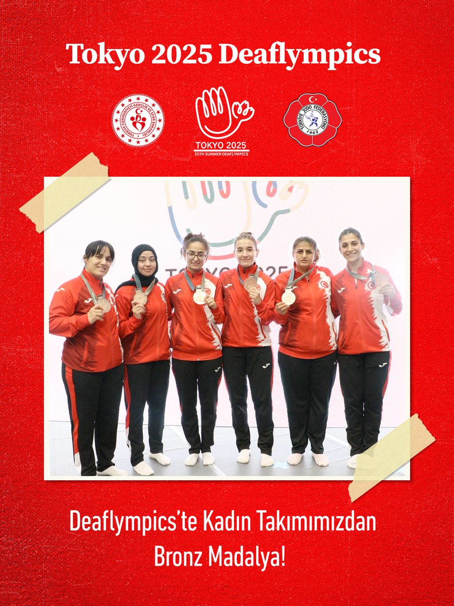 turkjudo's tweet image. 🥉 Deaflympics’te Kadın Takımımızdan Bronz Madalya! 🇹🇷

20 Kasım 2025 tarihinde Japonya’nın Tokyo kentinde düzenlenen 25. Deaflympics Oyunları Judo Takım Müsabakalarında Kadın Milli Takımımız, ev sahibi Japonya’yı yenerek bronz madalyanın sahibi oldu.

Sporcularımızı ve teknik…