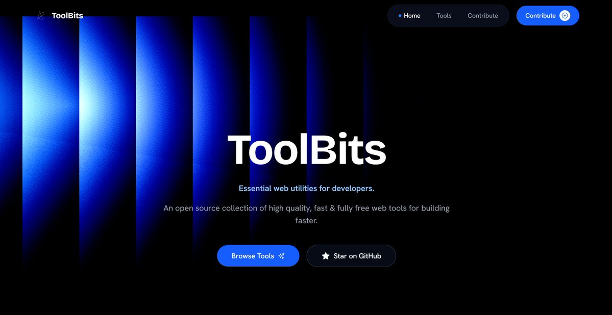 onrooleyy's tweet image. introducing tool-bits.live

a library of 35+ utilities that developers use, all in one place, with more to be added weekly.

i&apos;m going to make this my first open-source project as soon as i&apos;m done writing the docs.

feedback and suggestions are welcome.💫