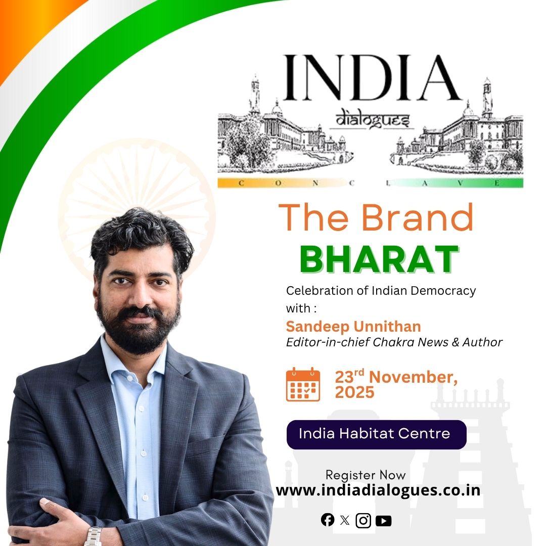 India Dialogues Conclave welcomes <a href="/SandeepUnnithan/">Sandeep</a> to its 3rd edition. The celebration of ideas is back with 30+ speakers, 7+ sessions &amp; a day full of discussions, ideas, and lively interactions. Meet the changemakers, political personalities and thought leaders at #IDC2025.