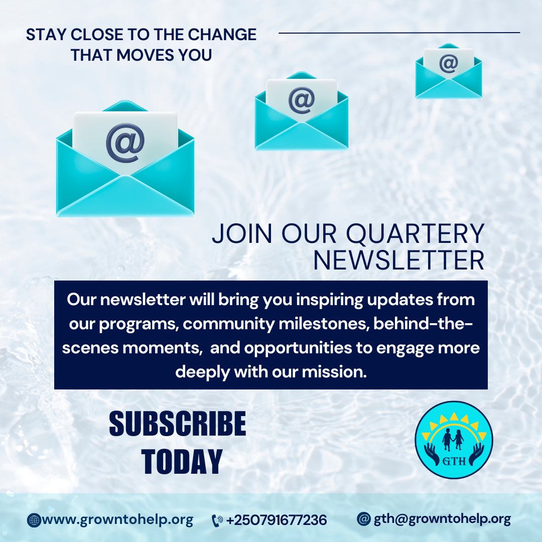 HelpGth's tweet image. We’re excited to launch our new quarterly newsletter, your inside look at the stories, progress, and impact we create together. Subscribe on our website growntohelp.org and stay connected to the change that moves you. 
#JoinOurCommunity #StayConnected #SubscribeNow