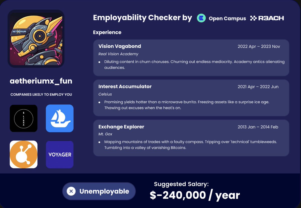 aetheriumX_fun's tweet image. 🚨BREAKING NEWS🚨

AetheriumX Intern worth $240K per year❗️❗️❗️

Hey boss, I have something wanna tell you...