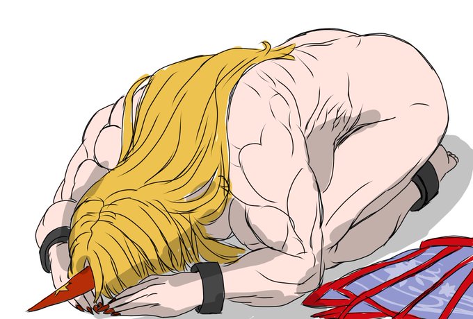 勇儀さんの土下座。
あの星熊の姐御が…小さく見える…
いややっぱりデカい… 