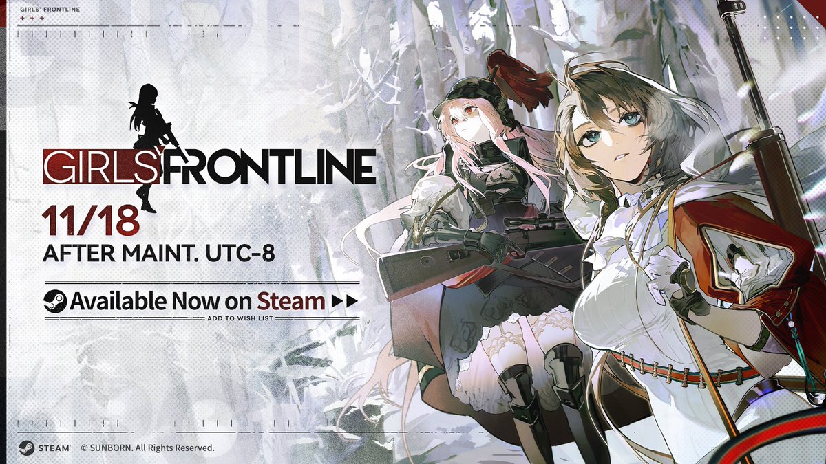 GirlsFrontlineE's tweet image. Dear Commander,
Girls' Frontline EN is now available on Steam. Welcome, Commander!
You will need a Sunborn ID to access the Steam version. Remember to bind your Third-party Account or Guest Account to a Sunborn Account for Steam. 
Download: store.steampowered.com/app/3887700
#GirlsFrontline…