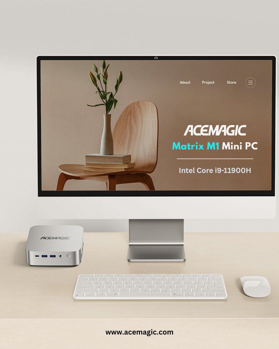 Acemagic_MiniPC's tweet image. 💥 The ACEMAGIC M1 Matrix #MiniPC is a beast in a compact shell —  Intel Core i9-11900H, whisper-quiet, and triple 4K display support! 🖥️🖥️🖥️🤩
⚡ Supported OS: Win 11 Pro/Ubuntu/Linux 

🎉 Stock’s vanishing fast — don’t miss out 👉 𝗮𝗰𝗲𝗺𝗮𝗴𝗶𝗰.𝗰𝗼𝗺
🏷️ Use code ACEFAN3…