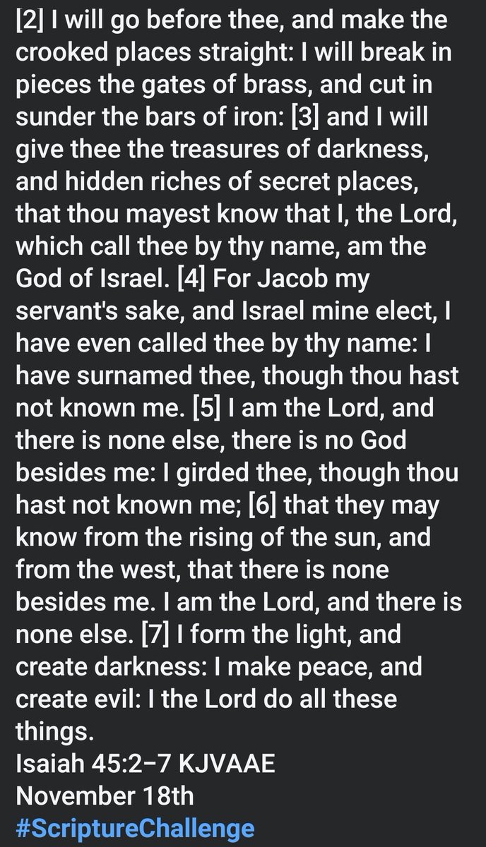 dwaynetmoore's tweet image. November 18th 
#ScriptureChallenge