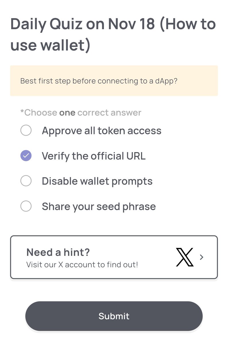 Kaouthar900's tweet image. 🧘🧘🧘@Xenea_io , @MARINA_PROTOCOL , @SyntaxVerse and @spurprotocol  daily quiz Answer :
⏯️Xenea : B
⏯️Marina  : A
⏯️ Syntaxeverse : A
⏯️ Spurprotocol : D
#Xenea, #Marina, #SyntaxVerse, #SpurProtocol 

🎗️Vault Pattern : 1-6-3-4