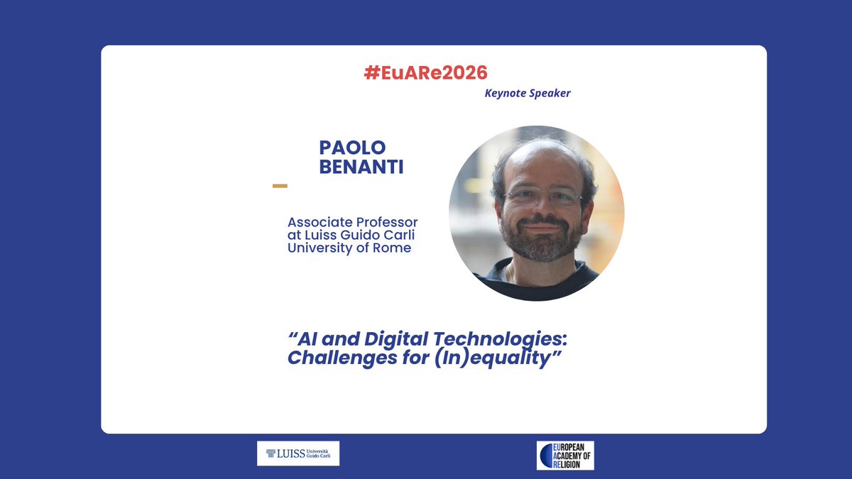 eu_are's tweet image. 🎙️Meet the #keynote speakers of #EuARe2026.

Through perspectives from theology, law, history, and the social sciences, they will address this year’s theme: &quot;Religion and (In)Equalities&quot;.

Discover our keynote speakers here👉bit.ly/4ipybhD

#KeynoteLectures #Rome