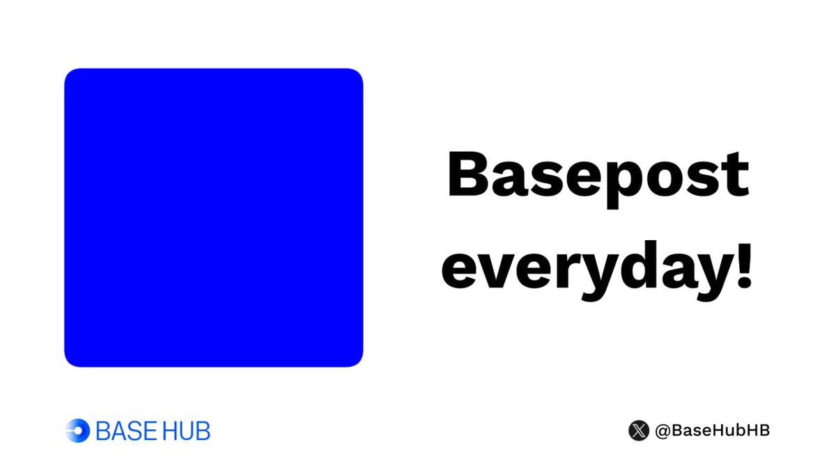 BaseHubHB's tweet photo. Basepost everyday!🟦 https://t.co/fcDY9crTqs