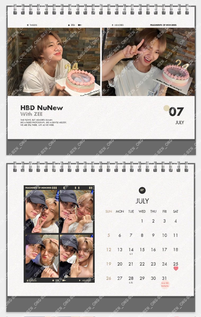 ZN_ONG's tweet photo. ✨️초초초미니 반짝 이벤트✨️
지누뉴 5주년 맞이하여 
2026년 지누뉴 탁상형 달력🗓 
소소하게 2권 나눔합니다! :)

참여기간 : ~11월21일(금)
참여방법 : 맘찍 &amp; 인용RT 
*올 한해 지누뉴 최애컷*을 공유해주세요:)

#ZNN5thAnniversary
#ZeeNuNew #ZonZon https://t.co/I6HhU2j8fB