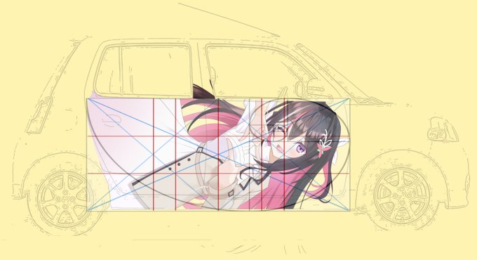 今回も人間工学に基づいて黄金比を意識して人物を配置しておりますッ(縦横比調整)
まず『自分ならどう貼るか?』
『どう貼れば美しく視線が流れるか?』をまず第一に考えて描き、最終的にデザイナー様に託して好きに調理してもらう。
このあたりは美大で受けた西洋画の技法が生きている感じですッ 