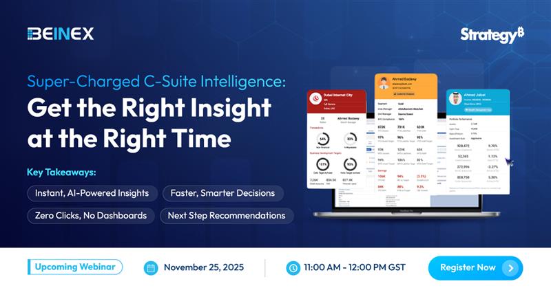 BeinexOfficial's tweet photo. C-Suite leaders-this webinar is for those who can’t afford to lose time hunting for answers. Experience how AI #Hypercards put business-critical #intelligence in front of you the moment it matters. Register now: https://t.co/uETxoREIp1 https://t.co/KTO6jGjEER