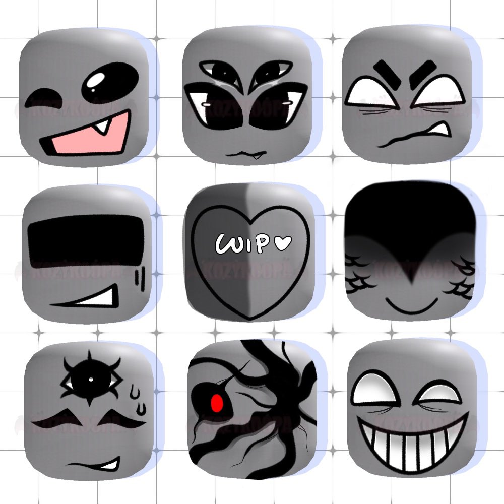 kozykoopa's tweet image. Gonna post some UGC Faces tomorrow!

If you have liked my work so far or like to collab and/or buy from me lmk! Examples down below of concepts Ive done so far! I’d love to start some work and build my portfolio more! ^^

#robloxugc #ugcface #newugc #robloxcreator #robloxart