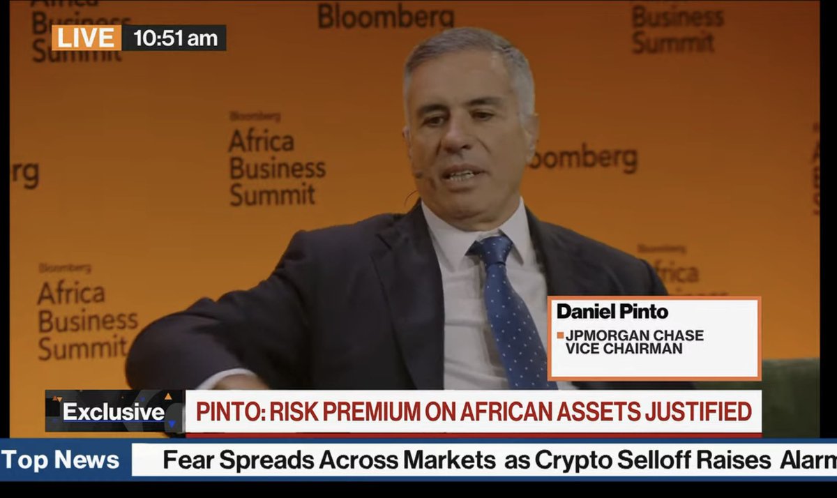 Pinto, VC JP Morgan says Africa rates are justified. 

We can say all we want about cost of capital for African countries but the only way to bring it down is to reduce risk… whether real or perceived. 

…rule of law, better governance, reduce corruption, deepen capital