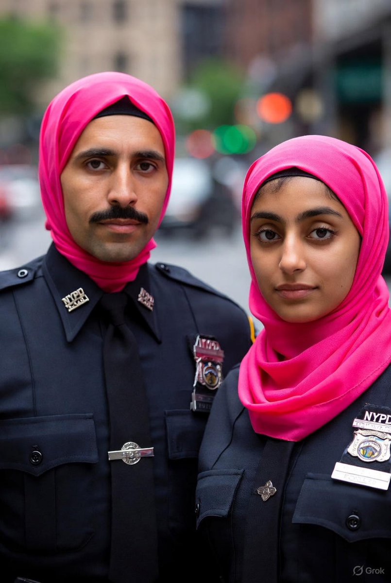 OsceolaBlvd's tweet image. If her bosom is covered with her scarf, how is she “in uniform?”

Uniform definition:

“not varying or variable; unchanging; consistent; equable; homogenous”