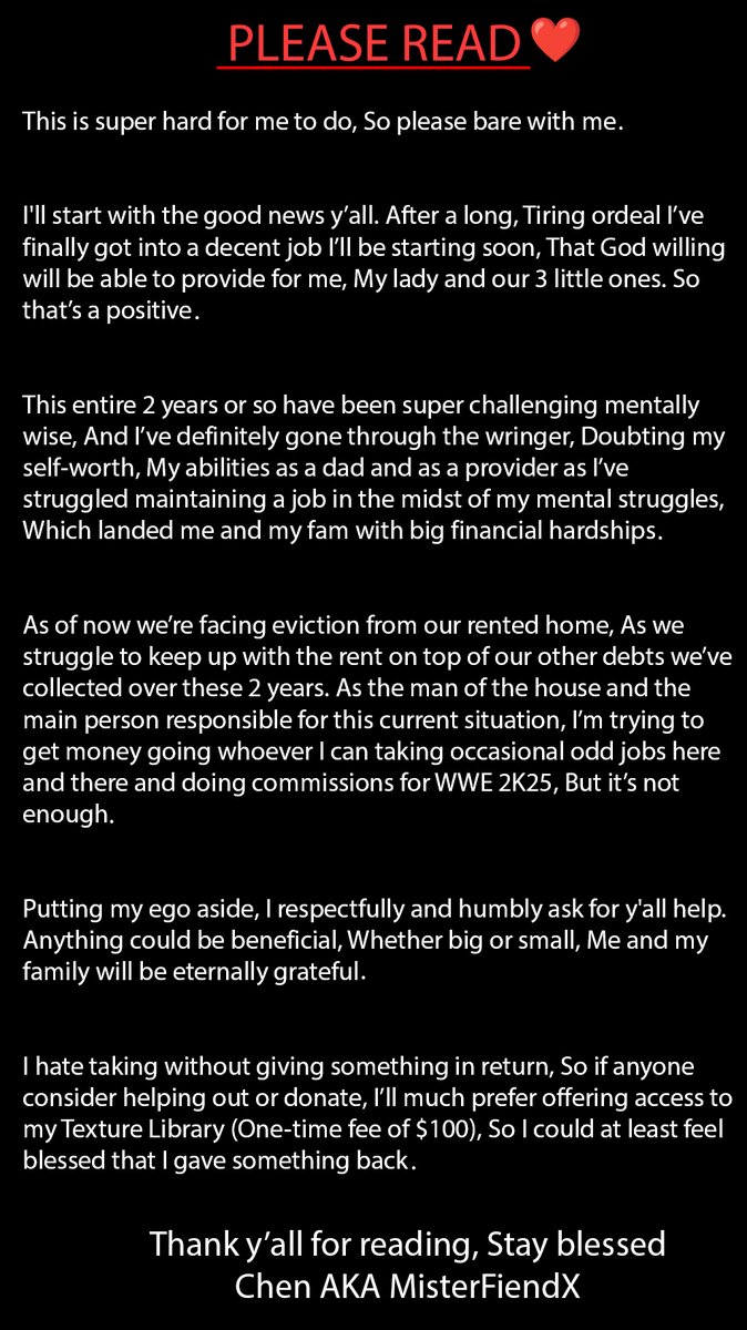 MisterFiendX's tweet image. Please humbly read 🫶