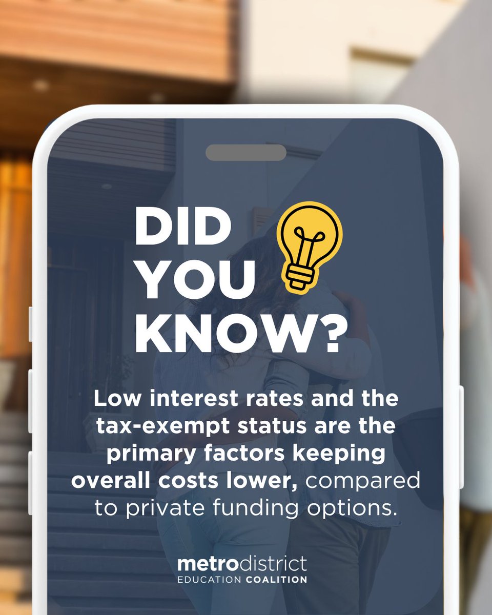 Lower-cost financing means more affordable communities. Thanks to the low interest rates and tax-exempt status of metro district bonds, essential infrastructure can be built without passing high costs onto homebuyers. Learn more: ecs.page.link/JQz4R