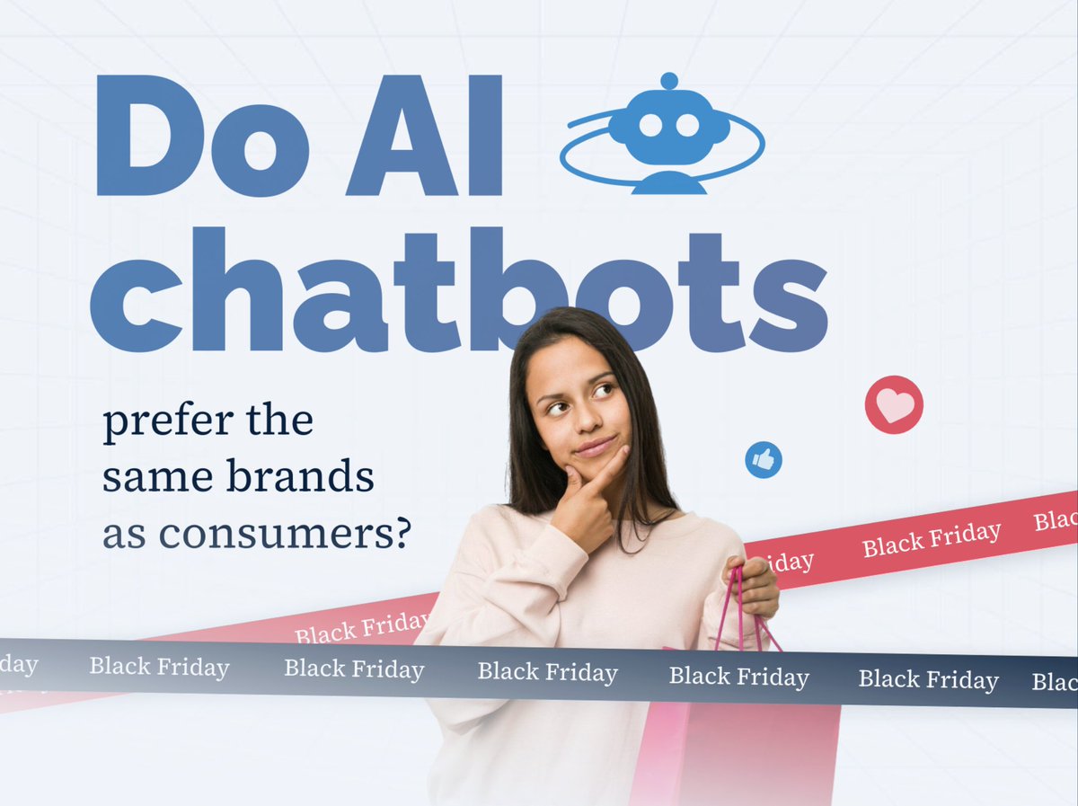 bluearrayseo's tweet image. AI is already shaping how shoppers choose brands for Black Friday. 🛍️

Our new research shows a clear gap between the brands people prefer and the ones AI recommends, with earned coverage and intent signals driving visibility.

Download it here 🔗
bluearray.co.uk/data-and-resea…