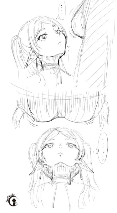 折角なので流行にのってあおり顔の練習がてらに描いてみたが、やっぱ結構沼るな。耳の位置を起点にすればだいぶ描きやすいとは思うが。