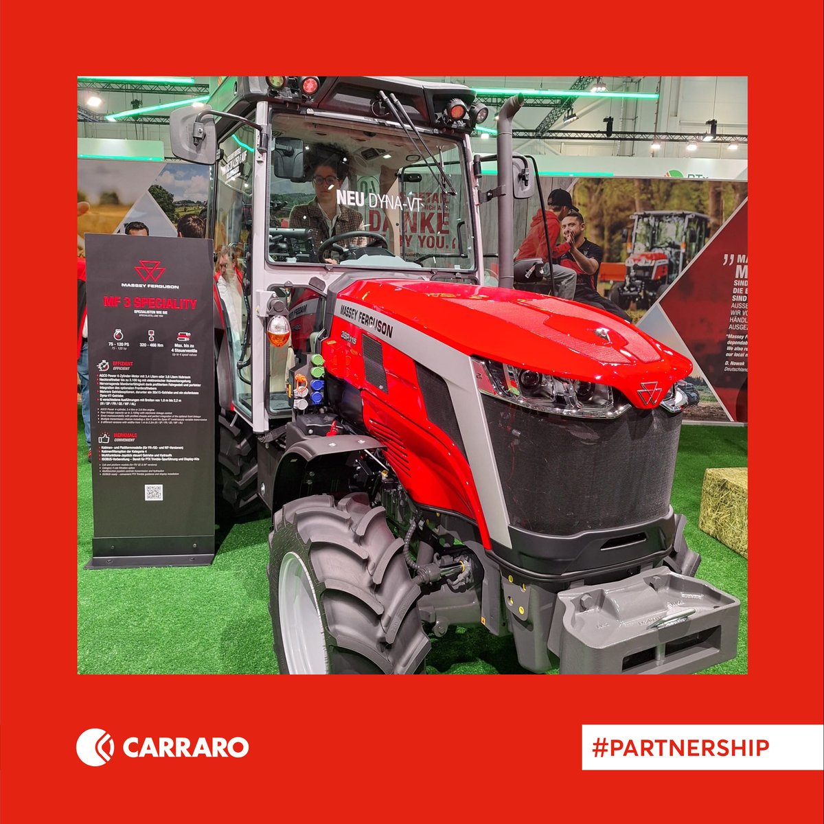 TweetCarraro's tweet photo. Setting new standards in specialty farming! 🚜 #Carraro #CVT technology powers the Massey Ferguson MF 3 Speciality Series, unveiled at Agritechnica 2025. Innovation delivering efficiency and top field performance. https://t.co/klvuYBBVyD #Agritechnica2025 https://t.co/RZOjG5dXwh