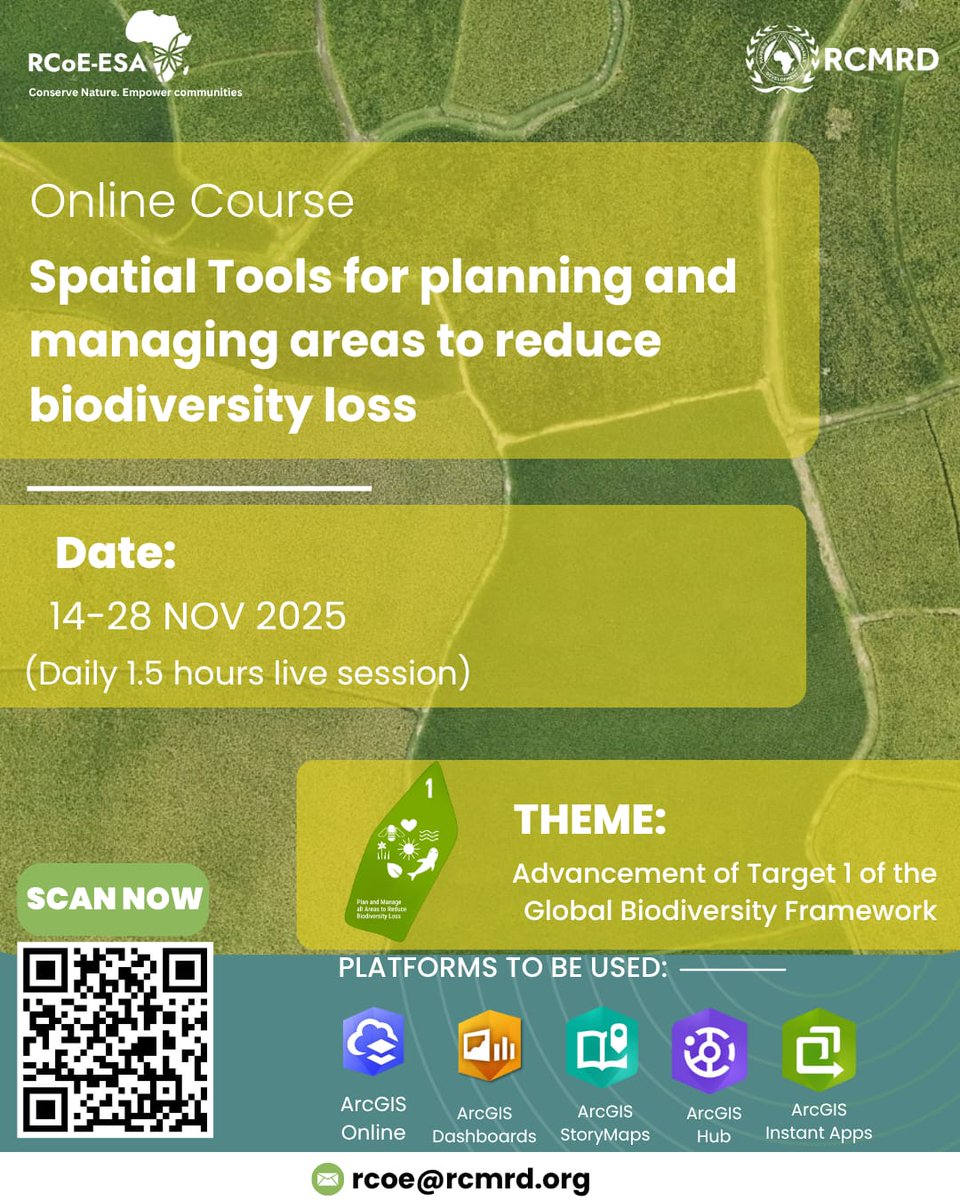 RCoE_ESA's tweet image. In case you missed our course launch or want to refer back to something that was discussed, you can find the link here 👉🏽 youtu.be/z6zEg6Es2lo

#Training #spatialdata #arcgis #remotesensing #storymap
