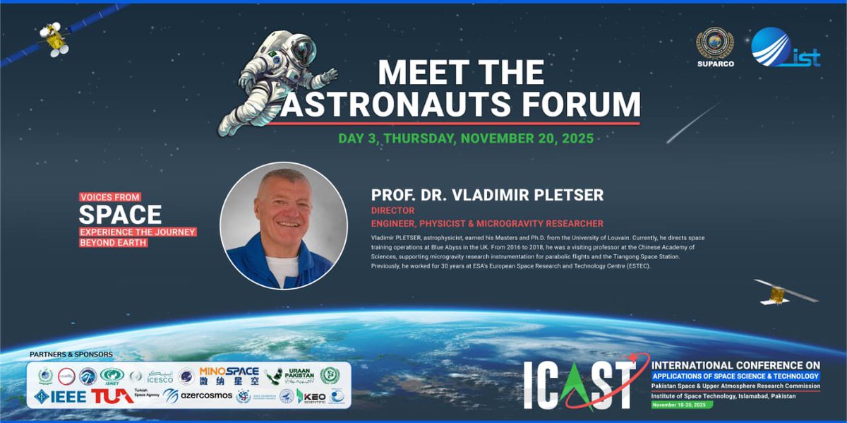 NimrahJaved_'s tweet image. Pakistan is stepping onto the global space stage as it hosts ICAST-2025, bringing the world’s leading scientists, engineers, &amp;amp; innovators to Islamabad. A major moment for Pakistan’s space ecosystem &amp;amp; international collaboration.
#ICAST2025 #PakistanSpace #SpaceScience #SpaceTech