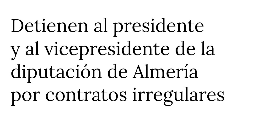 En Andalucia en medio de la crisis de los cribados del cáncer de mama, hoy son detenidos el presidente y el vicepresidente de la diputación de Almería por el grave "caso mascarillas" de Almería
Mala gestión y corrupción:  las señas del PP andaluz
publico.es/politica/detie…