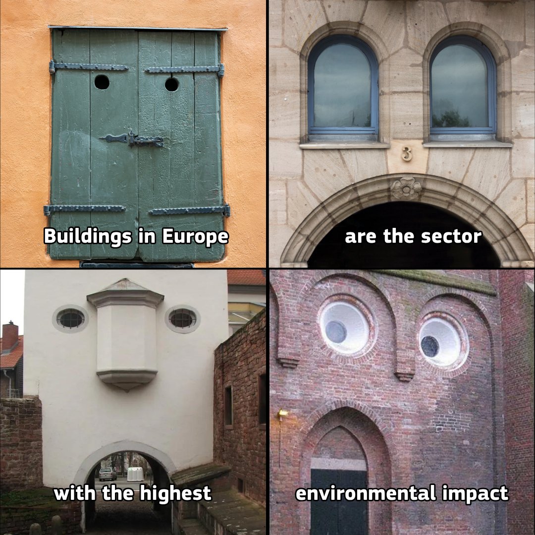 EU_ENV's tweet image. More than 30% of the EU&apos;s environmental footprint comes from buildings 🏡🏨🏫

However, it’s not too late to paint our towns green!

🟢👉 Join our webinar on assessing &amp;amp; reporting on the sustainability performance of buildings: 
link.europa.eu/hct6XR