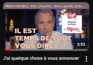 JJBourdin_off's tweet image. Ça y est !  Je lance mon média, ma chaîne YouTube et mes podcasts. Je vous dis tout dans cette première vidéo sur YouTube (lien dans le 1er commentaire).
Dites moi en commentaire ce que vous aimeriez voir sur ma chaîne …